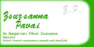 zsuzsanna pavai business card