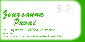 zsuzsanna pavai business card